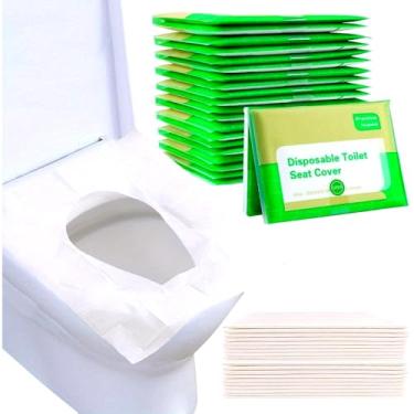 Imagem de 110 peças de capas de assento de vaso sanitário descartáveis para viagens por atacado pacote conveniente