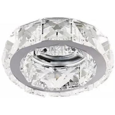 Imagem de 2 Spot De Cristal Embutir K9 Redondo Corredor Mr16 Ac972