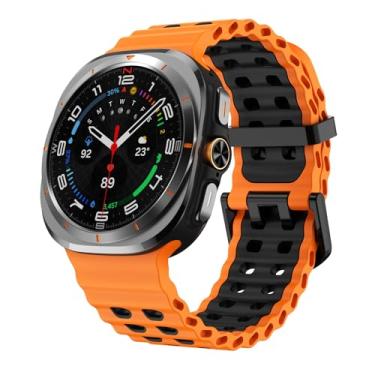 Imagem de HEPUP Pulseira marinha para Samsung Galaxy Watch Ultra, 47 mm, acessórios esportivos, pulseira correa de silicone para Galaxy Watch7 ultra 47 mm, Watch Ultra, Ágata