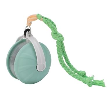 Imagem de Jiawu Bola de Brinquedo Interativa para Cães Com Rolamento Automático para Aumento de Energia e Brincadeira Ativa, Material Plástico Premium, Adequada para Cães e Gatos Pequenos (Verde)