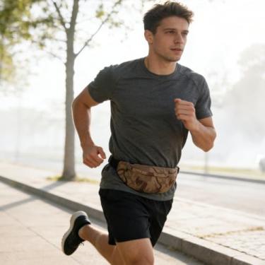 Imagem de Pochete para homens e mulheres, bolsa esportiva à prova d'água, bolsa de cinto para viagens, caminhadas, corrida e café