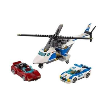 Imagem de Blocos De Montar Helicóptero De Perseguição Policial De Alta Velocidad