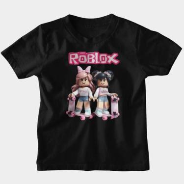 Imagem de Camiseta Infantil Algodão Personalizada Roblox Meninas Skate - Techmal