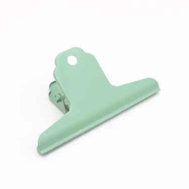 Imagem de Grampo de fichário de papel grande com forte força de fixação para documentos de escritório, casa e organização diária, verde grama