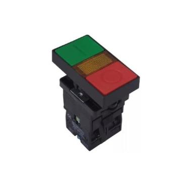 Imagem de Botão Comando Duplo C/ Iluminação Liga Desliga 1na+1nf - ATMX