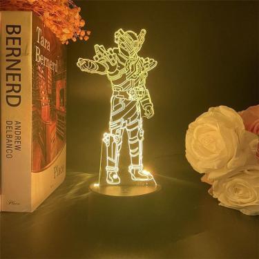 Imagem de Luz noturna 3D USB Kamens Riders Build Genius com acrílico