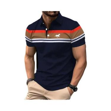 Imagem de Camisas Polo Masculinas De Manga Curta Para O Verão, Primavera E Outon