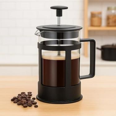 Imagem de Cafeteira Prensa Francesa com Cremeira, Vidro Borossilicato, 300ml, para Café Chá e Leite Cremoso