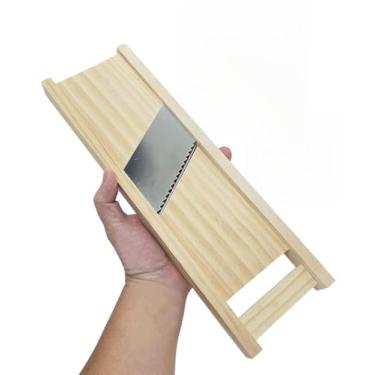 Imagem de WitnyStore Cortador de madeira profissional de 30,5 cm, cortador em tiras, utensílios de cozinha tailandesa, multiuso, portátil, equipamentos de culinária portátil para alimentos, frutas, vegetais