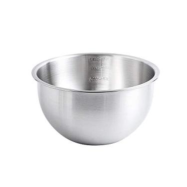 Imagem de Tigela de Mistura Aço Inoxidável com Balança 1 5 Quart Metal Cozinha para Bolo Cozinhar Salada Frutas 304 Ovo