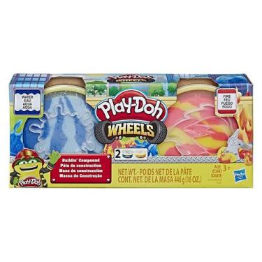 Imagem de Play-Doh Wheels Massinha de Modelar Massa de Construção Fogo e Água - 