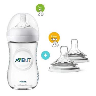Imagem de Kit Mamadeira Pétala AVENT 260 ML + Bico (2 UN) Pétala 6M+ - Philips A