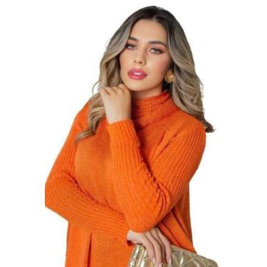 Imagem de  Blusa Poncho de tricot feminino moda outono/inverno  SKU319 - Três To