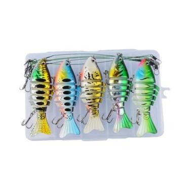 Imagem de Conjunto De Iscas Artificiais Sinking Wobbler 5 Peças Crankbaits Isca 