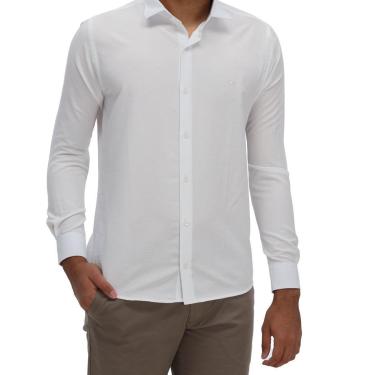 Imagem de Camisa Manga Longa Slim Masculina Ogochi 001541112 Branca-Masculino