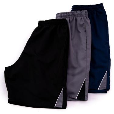 Imagem de Kit 3 Shorts OxSilver Tactel Básico Masculino-Masculino