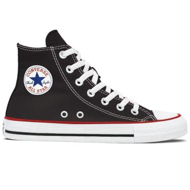 Imagem de Tênis Converse Lona Unissex Cano Alto Chuck Taylor All Star | Preto Branco-Unissex