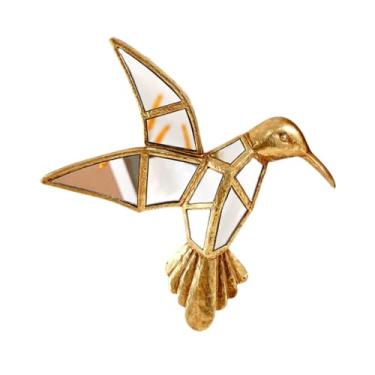 Imagem de IEUDNS Enfeite de parede de, ornamento suspenso, presente criativo com espelhos, escultura de parede, decoração de parede para sala de estar e