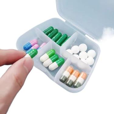 Imagem de Estojo Caixa Organizadora Porta Comprimidos Cápsulas Compacto(5 Graus)
