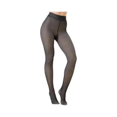 Imagem de Meia-calça Térmica Sem Costura Para Mulheres, 80g-300g, Alta Elasticid