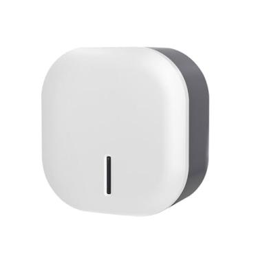 Imagem de Porta-toalhas de papel hotel banheiro grande rolo de papel caixa de plástico de parede sem perfuração caixa de papel comercial grande recipiente de papel (A)