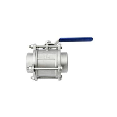 Imagem de DN80 304 Aço Inoxidável BSP Rosca Válvula de Esfera de Três Peças 7,6 cm Válvula de Esfera de Alta Temperatura (SS201)