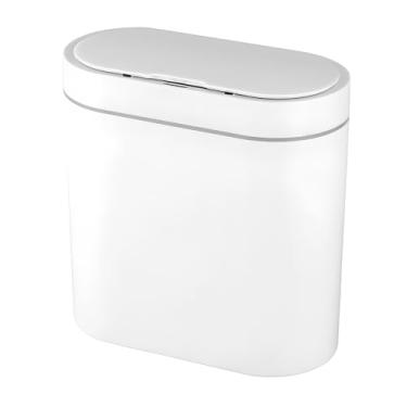 Imagem de Lixeira Automática com Sensor de Movimento 9 Litros (2.5 Gal) Slim Impermeável Plástica e com Tampa. para Banheiro, Cozinha, Quarto e Espaços Estreitos, para uma Experiência Higiênica e Moderna.