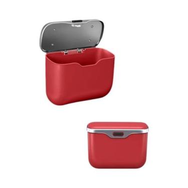 Imagem de Lixeira Para Carro À Prova d'Água Com Tampa Criativa, Caixa De Armazen