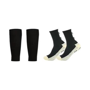 Imagem de Meias De Futebol Antiderrapantes E Joelheiras Para Homens E Mulheres, 