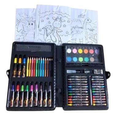 Imagem de Estojo Material Escolar Maleta 68 Peças Completo (PRETO)