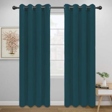 Imagem de Cortinas Easy-Going Peacock Blue 132x213 cm Thermal Blackout