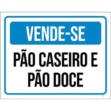 Imagem de Kit 3 Placas Vende-Se Pão Caseiro E Pão Doce