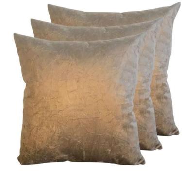 Imagem de Kit 3 Capas De Almofadas Sued 60x60 Extra Grande Com Zíper - INGRID BO