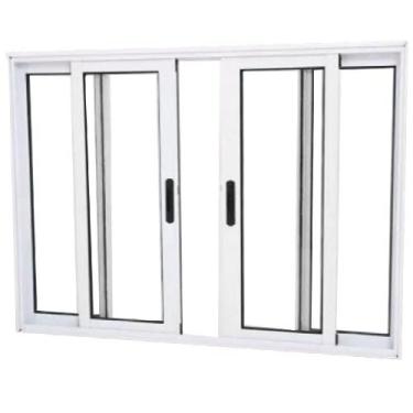 Imagem de Janela Vitro 4 Folhas Alumínio Branco 1.20  X 1.50 Linha 25 - DC