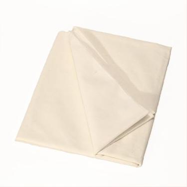 Imagem de Livstxle Tecido de musselina de algodão por jarda, tecidos drapeados de algodão leve cru para costura, bordado, artesanato DIY, fabricação de padrões, branco natural (branco natural 119 cm de largura