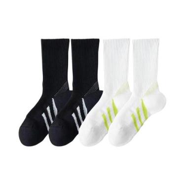 Imagem de Meias De Cano Médio Com Suporte Para Arco E Amortecimento Espesso Para