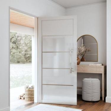 Imagem de Porta de Aço Lambril Lucasa Facilita Abertura Direita