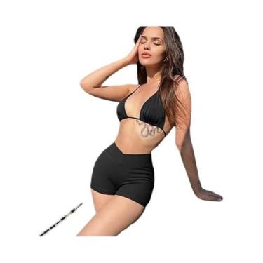 Imagem de Shorts De Yoga Sem Costura Para Mulheres Com Cintura Alta E Efeito Scr