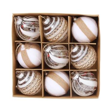 Imagem de Bolas de enfeite de Natal | Decoração de enfeites | Bolas de Natal inquebráveis | para inverno, interior, parede, janela, guirlanda, corda, escadas, festa, escritório, escola, restaurante, apartamento