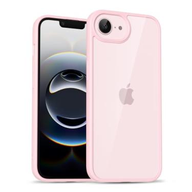 Imagem de uvcoat Capa para iPhone 16e transparente, amortecedor de silicone fofo e plástico rígido, capa de telefone fina transparente para mulheres e meninas, capa de TPU de borracha macia, acrílico não