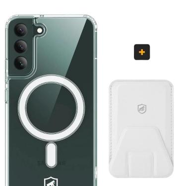 Imagem de Kit Magsafe - Capa Case Capinha E Carteira Com Kickstand Para Samsung Galaxy S22 Plus - Gshield
