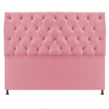 Imagem de Cabeceira Sofia 140cm Casal Suede Rosa Bebê