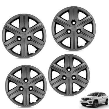 Imagem de Jogo De Calota Kwid Zen 2021 A 2023 Aro 14 Cubo Padrão Grafite