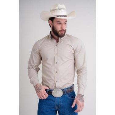 Imagem de CAMISA MASCULINA MANGA LONGA TEXAS FARM - CAL531 - BEGE-Masculino