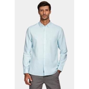 Imagem de Camisa Aramis Manga Longa Slim Oxford Planalto Azul Piscina-Masculino