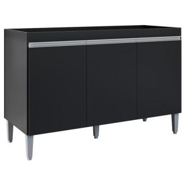 Imagem de Balcao Para Pia Sem Tampo 120 cm Manu Amendoa Branco REAJL Moveis, Pre