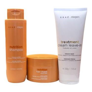Imagem de Kit Braé Stages Nutrition - Shampoo 250ml + Máscara 200g + Treatment C