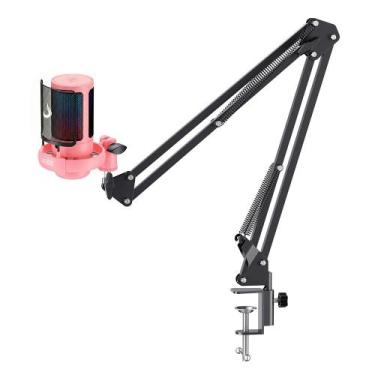 Imagem de Microfone Gamer Rise Mode Elite 08 com Suporte de Mesa, RGB, USB-C, Ro