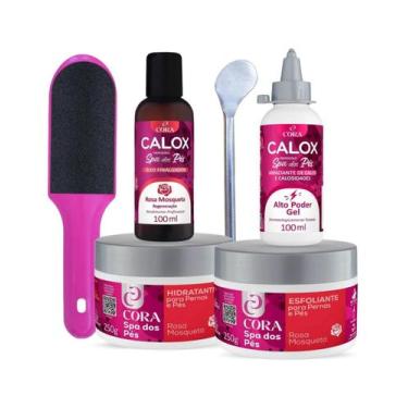 Imagem de Kit Spa Pé Amaciante Hidratante Esfoliante Óleo Bisturi Lixa - CORA