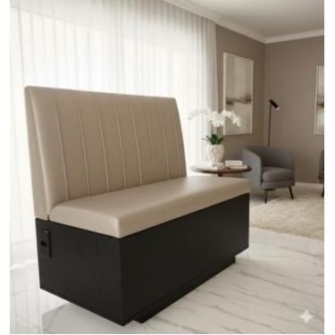 Imagem de Poltrona Sofá Booth 1,20cm Com Tomada - O REI DAS POLTRONAS